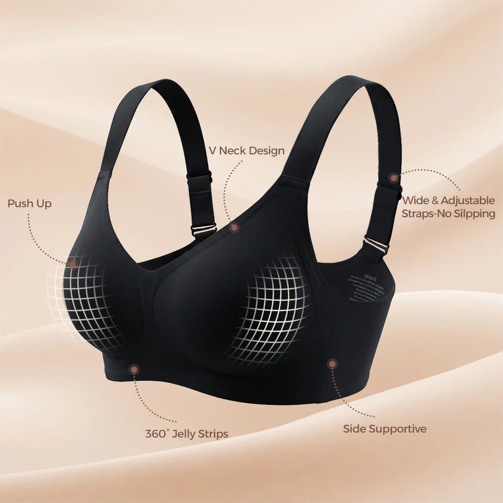 Buttery Soft Seamless Bra, 360° Jelly Support Full Coverage Bra for Fuller Bust - Image 5