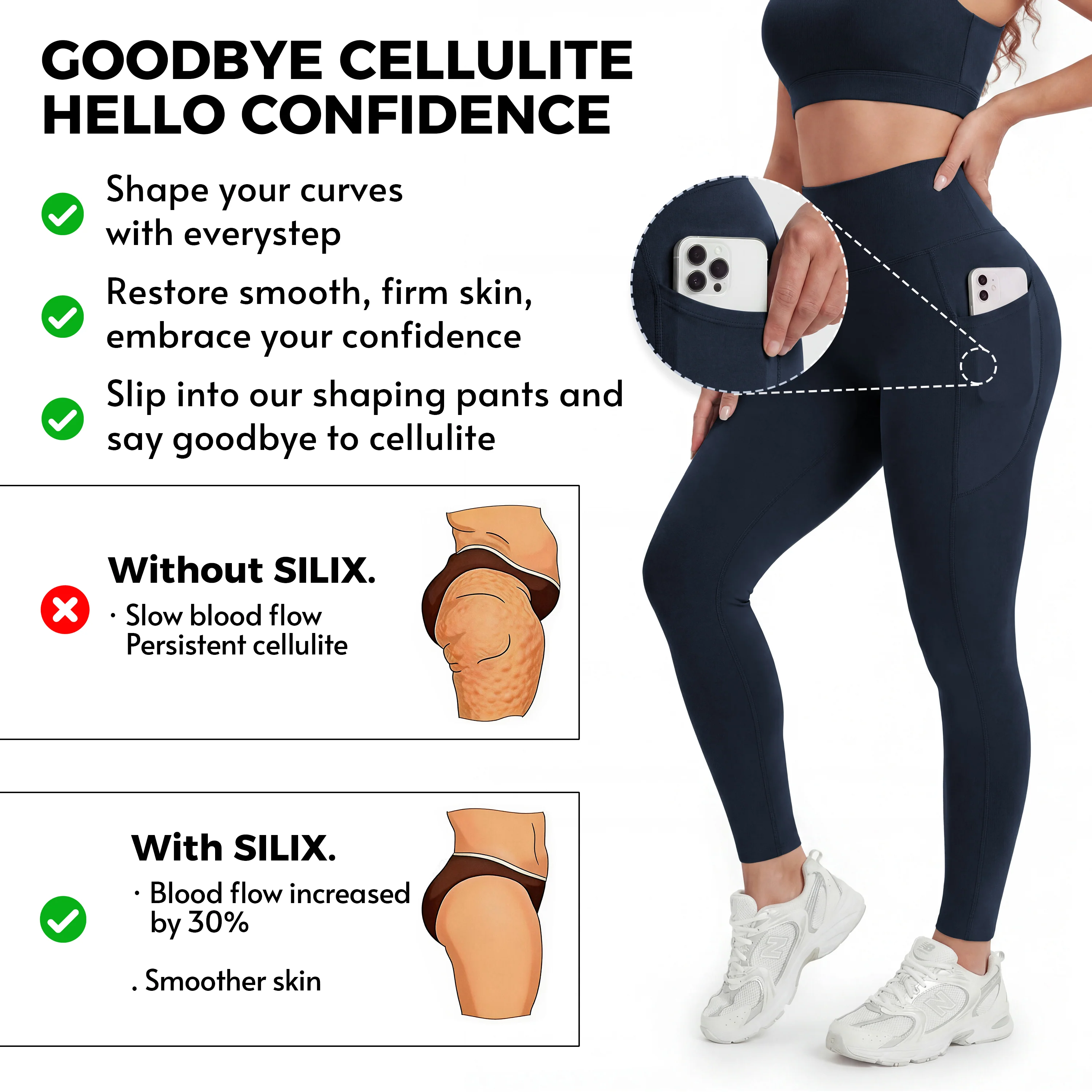 Pocket 3D Anti-Cellulite Sculpting Leggings - Image 8