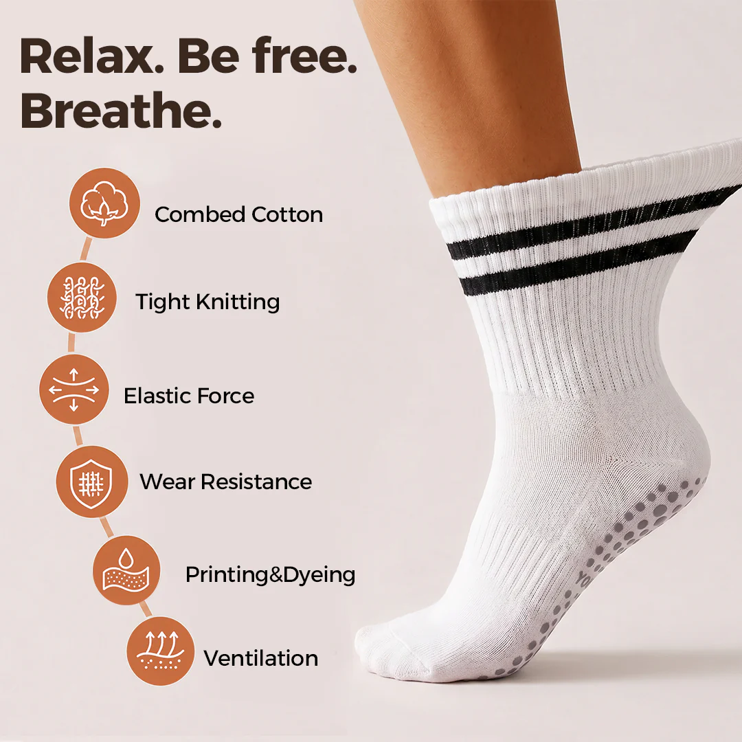Silix™ Standard Grip Socks - （3pcs）Grip harder. Stretch easier. Feel grounded. - Image 3