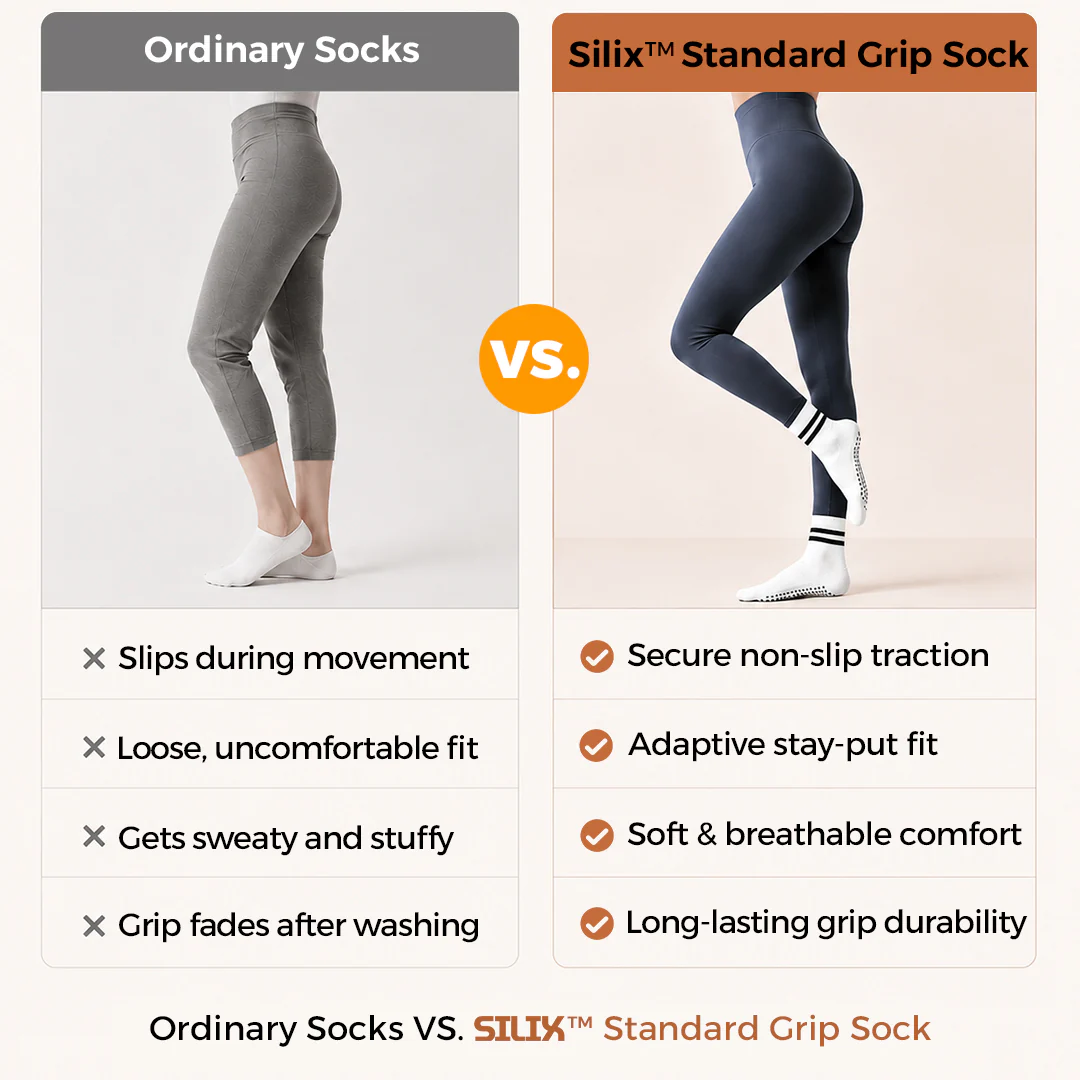 Silix™ Standard Grip Socks - （3pcs）Grip harder. Stretch easier. Feel grounded. - Image 4